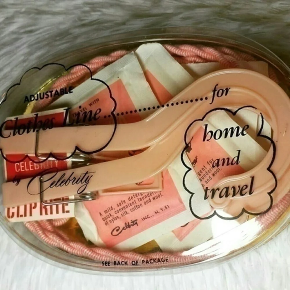 Vintage Adjustable Clothes Line By Celebrity Inc.